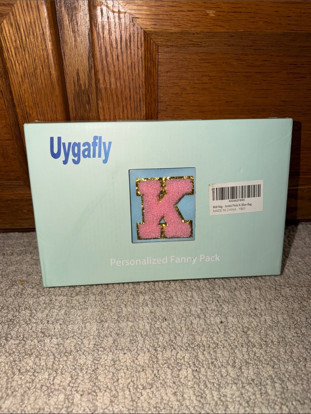 Kids Personalized Pink 'K' Fanny Pack